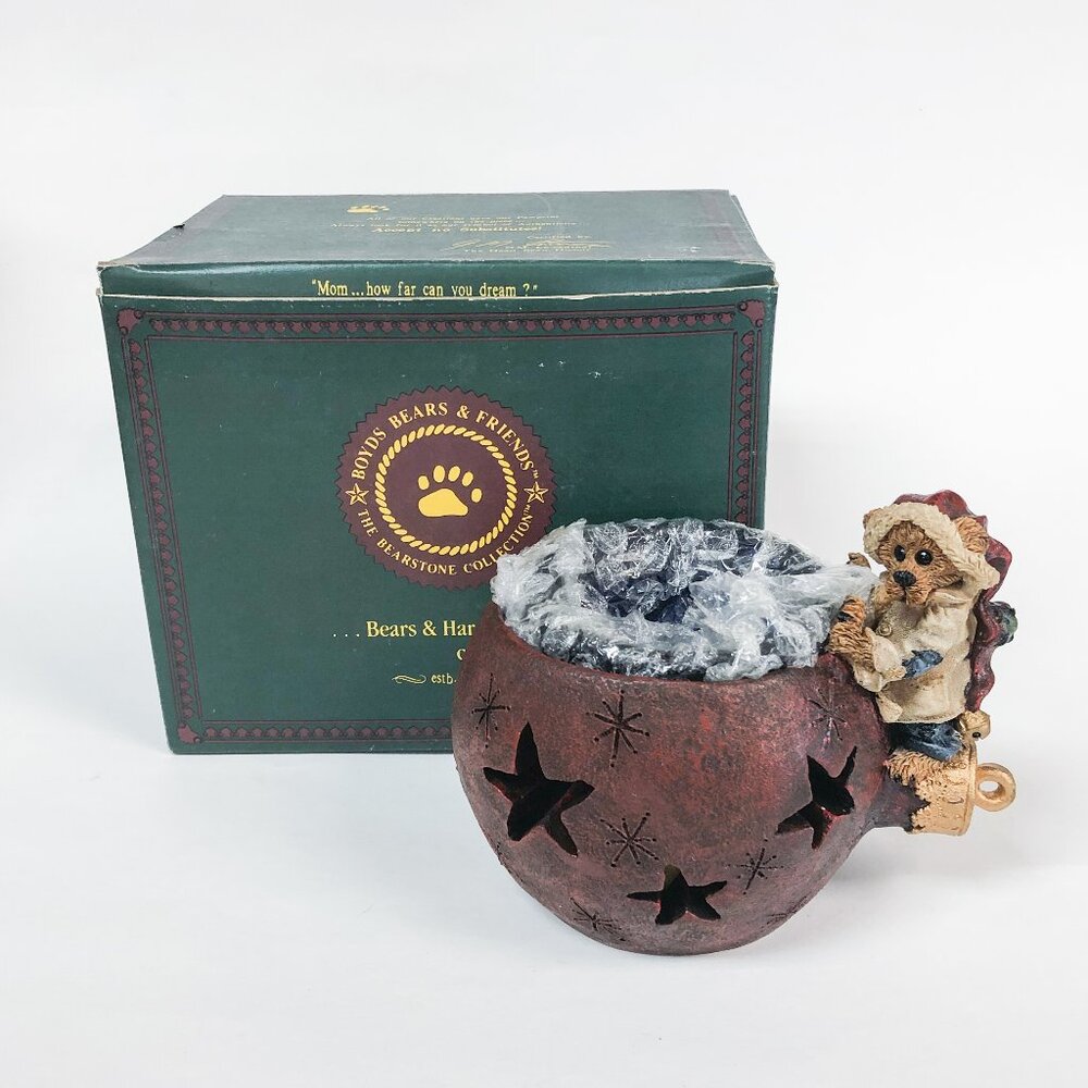 Boyds Bears Edmund the Elf...Holiday Glow Candle Holder 1996, 1st Edition